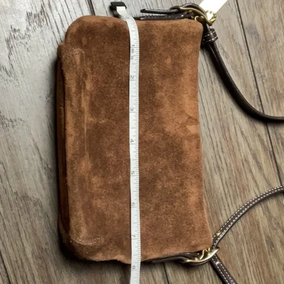 Vintage COACH Suede Hand Shoulder Bag MINTY! See Pics Ask Questions :)